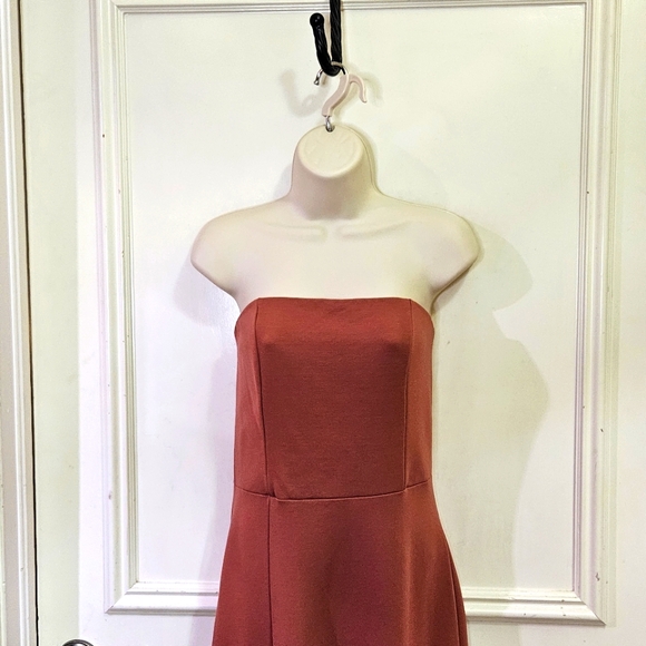 Soprano R. Marsala Strapless Front Split Midi Dress, Large, NWT - Picture 8 of 16